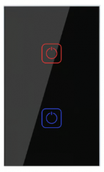 Tecnolite Interruptor de Luz Inteligente TSWIM2MVNTCWSN, 2 Botones, Wi-Fi, Negro 