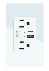 Tecnolite Tomacorriente WS17US2MVBTCZ, 2 Enchufes, 100 - 240V, 15A, Blanco 