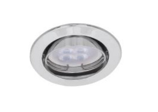 Tecnolite Lámpara Downlight para Techo Empotrable Andora, Interiores, 50W, Base GX5.3, Cromo, para Casa - No Incluye Foco 