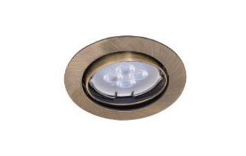 Tecnolite Lámpara Downlight para Techo Empotrable Andora, Interiores, 50W, Base GX5.3, Latón Antiguo, para Casa - No Incluye Foco 