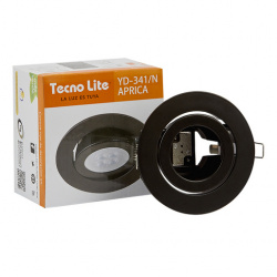 Tecnolite Lámpara para Techo Aprica, Interiores, Base GX5.3, Negro - No Incluye Foco, Compatible con MR16 