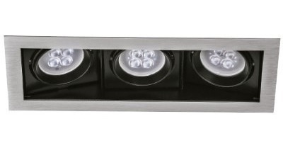 Tecnolite Lámpara para Techo ALICANTE II, Interiores, 150W, Base 3x GX5.3, Plata - No Incluye Foco 