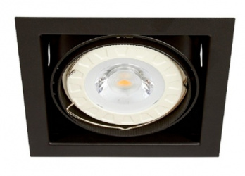 Tecnolite Lámpara para Techo Empotrable Nanchong, Interiores, máx. 50W, Base G53, Negro - No Incluye Foco 