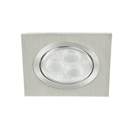 Tecnolite Lámpara LED para Techo Empotrable Bahia I , Interiores, Luz Cálida, 3W, 250 Lúmenes, Gris 
