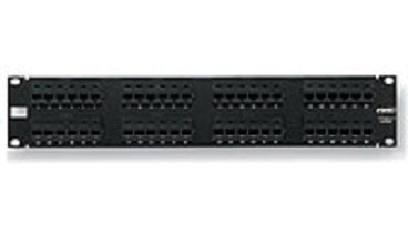 TE Connectivity Panel de Parcheo Cat5e, 48 Puertos RJ-45, Negro 