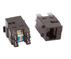 TE Connectivity Jack Modular Tipo Keystone Categoría 5e, RJ-45, Negro - Línea Standard Compliant 110 