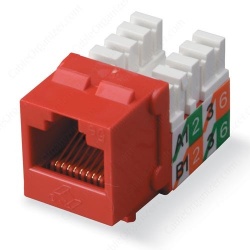 TE Connectivity Jack Modular Tipo Keystone Categoría 6a, RJ-45, Rojo 