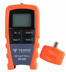 Tempo Probador de Cable UTP/STP/Cable Coaxial, Naranja/Azul 