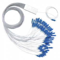 Tempo Cable Divisor Óptico PLC, 1 x 64 SC/UPC Macho, 1.5 Metros, Blanco/Azul 