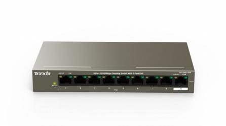 Switch Tenda Fast Ethernet TEF1109P-8-63W, 9 Puertos 10/100Mbps, 1.8Gbit/s, 4000 Entradas - Administrable 