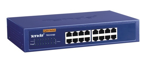 Switch Tenda Gigabit Ethernet TEG1016D, 10/100/1000Mbps, 16 Puertos, 8000 Entradas - No Administrable 