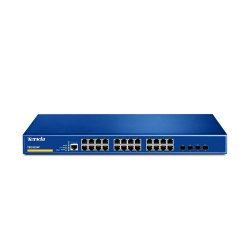 Switch Tenda Gigabit Ethernet TEG3224P, 24 Puertos 10/100/1000Mbps + 4 Puertos SFP, 56Gbit/s, 8000 Entradas - Administrable 