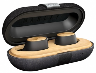 House of Marley Audífonos Intrauriculares con Micrófono Liberate Air, Inalámbrico, Bluetooth. Bamboo/Negro 