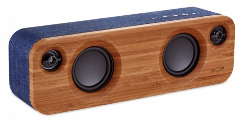 The House Of Marley Bocina con Subwoofer Get Together Mini, Bluetooth, Inalámbrico, 24W RMS, USB, Azul/Madera 