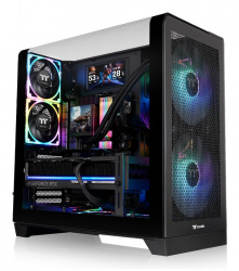 Gabinete Thermaltake View 390 Air, Midi-Tower, ATX/Micro-ATX/Mini-ITX, USB 3.0, sin Fuente, 2 Ventiladores Instalados, Negro 