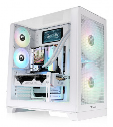 Gabinete Thermaltake View 390 Air Snow, Midi-Tower, ATX/Micro-ATX/Mini-ITX, USB 3.0, sin Fuente, 2 Ventiladores Instalados, Blanco 