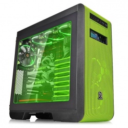 Gabinete Thermaltake Core V51 Riing Edition con Ventana, Midi-Tower, ATX/EATX, USB 3.0, sin Fuente, Negro/Verde 