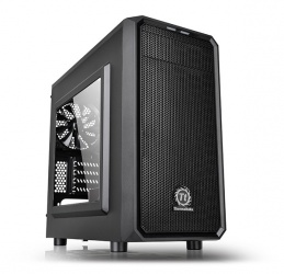Gabinete Thermaltake Versa H15, Micro-Tower, Micro-ATX/Mini-ITX, USB 2.0/3.0, sin Fuente, 1 Ventilador Instalado, Negro  