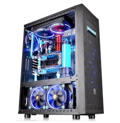 Gabinete Thermaltake Core X71 TG Edition con Ventana, Full-Tower, ATX/Micro-ATX/Mini-ITX, USB 2.0/3.0, sin Fuente, Negro 