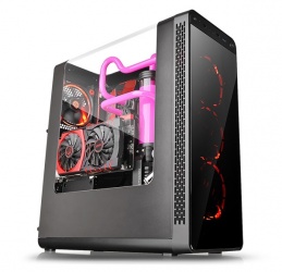 Gabinete Thermaltake View 27 con Ventana, Midi-Tower, ATX/Micro-ATX/Mini-ITX, USB 2.0/3.0, sin Fuente, Negro 
