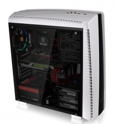 Gabinete Thermaltake Versa 27 con Ventana, Midi-Tower, ATX/Micro-ATX/Mini-ITX, USB 3.1/2.0, sin Fuente, Blanco/Negro 