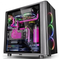 Gabinete Thermaltake View 31 TG RGB con Ventana, Midi-Tower, ATX/Micro-ATX/Mini-ITX, USB 2.0/3.0, sin Fuente, Negro 