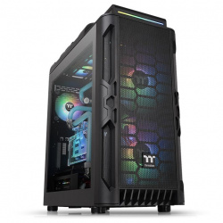 Gabinete Thermaltake Level 20 RS ARGB con Ventana, Midi Tower, ATX/Micro ATX/Mini-ITX, USB 2.0/3.2, sin Fuente, 3 Ventiladores Instalados (2x RGB), Negro 