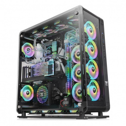 Gabinete Thermaltake Core P8 TG con Ventana, Full Tower, ATX/EATX/Micro ATX/Mini-ITX, USB 3.2, sin Fuente, Negro ― Daños menores / estéticos - Empaque dañado, producto en perfecto estado. 