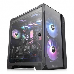 Gabinete Thermaltake View 51 TG ARGB, Midi-Tower, ATX/EATX/Micro-ATX/Mini-ITX, USB 2.0/3.0, sin Fuente, 3 Ventiladores Instalados, Negro 
