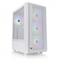 Gabinete Thermaltake S200 TG ARGB, Midi-Tower, ATX/Micro-ATX/Mini-ITX, USB 3.0, sin Fuente, 4 Ventiladores Instalados, Blanco 