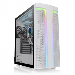 Gabinete Thermaltake H590 TG Snow ARGB, Midi-Tower, ATX/EATX/Micro-ATX/Mini-ITX, USB 3.0, sin Fuente, 2 Ventiladores Instalados, Blanco  