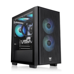 Gabinete Thermaltake Versa H16 TG ARGB, Micro-Tower, Micro-ATX/Mini-ITX, USB 2.0/3.0, sin Fuente, 3 Ventiladores Instalados, Negro 