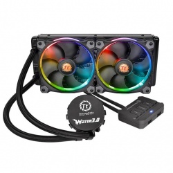 Thermaltake Water 3.0 Riing RGB 240 Enfriamiento Líquido para CPU, 2x 120mm, 800-1500RPM 