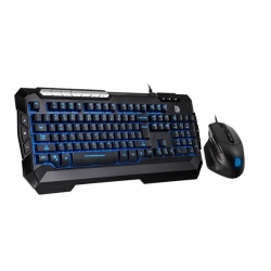 Kit Gamer de Teclado y Mouse Tt eSPORTS Commander Combo V2, Alámbrico, USB, Negro (Español) 