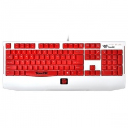 Teclado Gamer Tt eSports KNUCKER Team DK Edition, Alámbrico, 1.8 Metros, USB, Blanco 