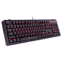 Teclado Gamer Tt sSPORTS MEKA PRO LED Rojo, Teclado Mecánico, Cherry MX Blue, Alámbrico, Negro (Inglés) 