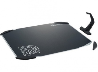 Mousepad Gamer Tt eSPORTS Draconem de Aluminio, 36x30cm, Grosor 5mm, Negro/Naranja 
