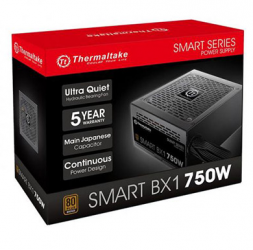 Fuente de Poder Thermaltake Smart BX1 80 PLUS Bronze, 24-pines ATX, 120mm, 750W 
