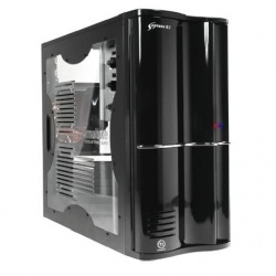 Gabinete Thermaltake Soprano RS101 con Ventana, Micro-Tower, ATX/micro ATX, USB 2.0, sin Fuente, Negro/Naranja 