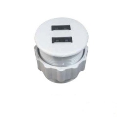 Thorsman Caja Empotrable de 2 Puertos USB, Blanco 