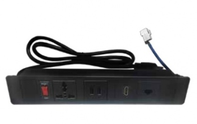 Thorsman Hub de Escritorio 11100-00001, 2x USB 2.0, 1x HDMI, Negro 