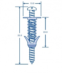 Thorsman Taquete Tipo Mariposa con Tornillo 16