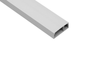 Thorsman Canaleta de Aluminio Línea X, 2 Metros, Aluminio/Blanco 