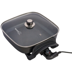 Timco Sartén Eléctrico SE2004, Antiadherente, 84cm, 1350W, Negro 