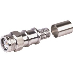 Times Microwave Conector  Coaxial TNC Macho Plegable con Pin Cautivo, Plata 