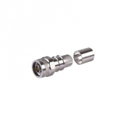 Times Microwave Conector Coaxial Clase N Macho Plegable, Plata 