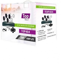 Topvision Kit de Vigilancia TOP404 de 4 Cámaras Bullet y 4 Canales, para Grabadora 