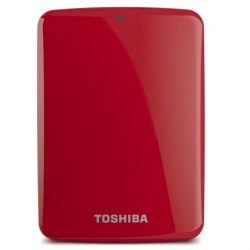 Disco Duro Externo Toshiba Canvio Connect, 1TB, USB 3.0, 5400RPM, Rojo - para Mac/PC 