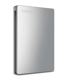 Disco Duro Externo Toshiba Canvio Slim II 2.5'', 1TB, USB 3.0, 5400RPM, Plata - para Mac/PC 