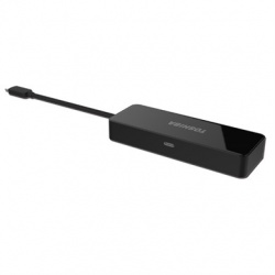 Toshiba Adaptador USB C Macho - HDMI/VGA/USB 3.0/RJ-45 Hembra, Negro 
